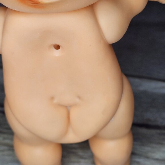 VTG Kewpie Rubber Doll 9" Jointed Squeak Toy Kitschy Baby Doll Molded Hair - Picture 13 of 15